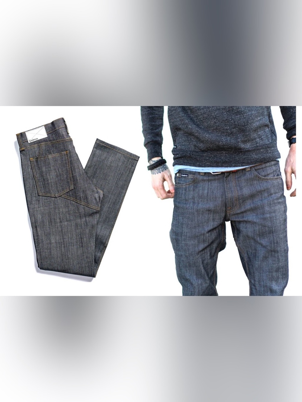 Cadence Urban Cycling Jeans Mens Sz 36x29 Blue Reinforced Seat Made in USA Denim